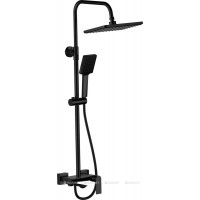 Душевая система Haiba HB24639-7 с изливом и тропическим душем черный HB24639-7