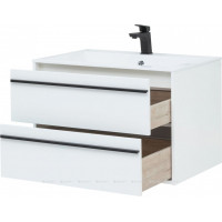 Тумба с раковиной Aquanet Lino 80 белый матовый 00271947