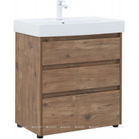 Тумба с раковиной Aquanet Nova Lite 75 3 ящика дуб рустикальный 00307077