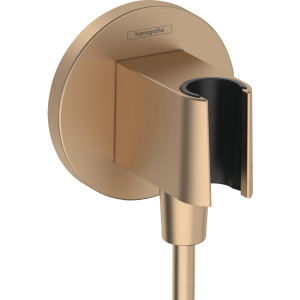 Шланговое подсоединение с держателем для душа hansgrohe FixFit Porter S шлифованная бронза 26888140 Шланговое подсоединение с держателем для душа hansgrohe FixFit Porter S шлифованная бронза 26888140