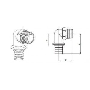 Угольник-переходник Rehau RAUTITAN RX 25-R 3/4 НР бронза 11691401001 Угольник-переходник Rehau RAUTITAN RX 25-R 3/4 НР бронза 11691401001