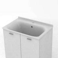 Раковина Kerasan Aquadom 75х50 см 1 отверстие белый 029301.1