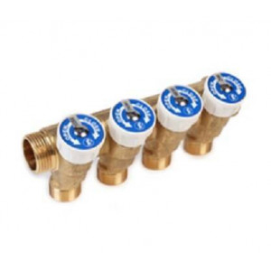 Модульный коллектор Giacomini 1x16/4 с отсекающим клапаном R585CY044 Модульный коллектор Giacomini 1x16/4 с отсекающим клапаном R585CY044