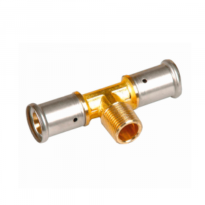 Тройник пресс латунный HENCO 26х1/2х26 НР 14P-260426 Тройник пресс латунный HENCO 26х1/2х26 НР 14P-260426