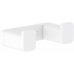 Крючок для полотенец двойной Hansgrohe AddStoris белый матовый 41755700 Крючок для полотенец двойной Hansgrohe AddStoris белый матовый 41755700