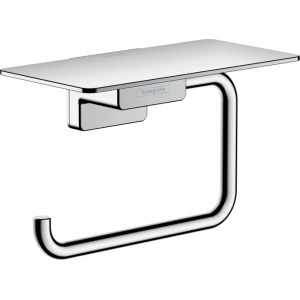 Держатель туалетной бумаги Hansgrohe AddStoris с полкой 150х80 мм 41772000 Держатель туалетной бумаги Hansgrohe AddStoris с полкой 150х80 мм 41772000