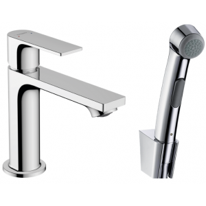Смеситель для раковины Hansgrohe Rebris E 110 с гигиеническим душем хром 72216000 Смеситель для раковины Hansgrohe Rebris E 110 с гигиеническим душем хром 72216000