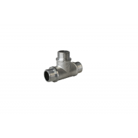 Тройник равнопроходной Metalit TIN PLATED 1/2 ННН никелированная латунь EBF0612T
