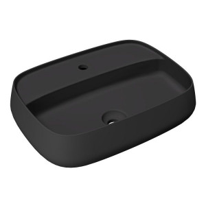 Раковина Ceramica Alice NUR 60x45x15 см Plan накладная чёрный матовый 33210108 Раковина Ceramica Alice NUR 60x45x15 см Plan накладная чёрный матовый 33210108