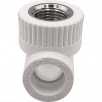 Тройник комбинированный THERMOLIGHT PP-R 20х1/2х20 мм ВР белый НС-1620584