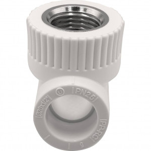 Тройник комбинированный THERMOLIGHT PP-R 20х1/2х20 мм ВР белый НС-1620584