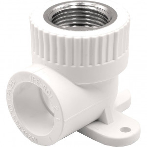 Угольник комбинированный 90° PP-R THERMOLIGHT с креплением 25 мм x 3/4 ВР белый НС-1620673 Угольник комбинированный 90° PP-R THERMOLIGHT с креплением 25 мм x 3/4 ВР белый НС-1620673