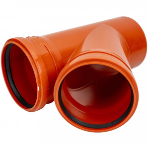 Тройник канализационный наружный Политэк 160x160/45° 1161645