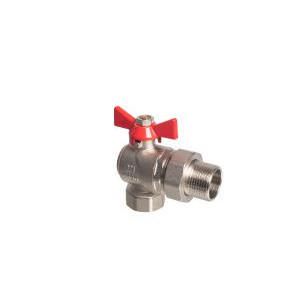 Кран шаровой угловой Kromwell 3/4 ВР-НР с американкой бабочка KW.186.05 Кран шаровой угловой Kromwell 3/4 ВР-НР с американкой бабочка KW.186.05
