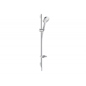 Душевой гарнитур Hansgrohe Raindance Select E 120 3jet со штангой 900 мм белый/хром 26621400 Душевой гарнитур Hansgrohe Raindance Select E 120 3jet со штангой 900 мм белый/хром 26621400
