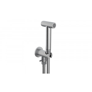 Гигиенический комплект Bossini INOX с запорным вентилем матовая нержавеющая сталь INC010.075 Гигиенический комплект Bossini INOX с запорным вентилем матовая нержавеющая сталь INC010.075