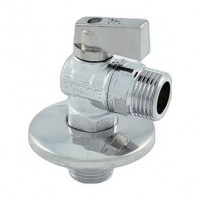 Угловой кран Tiemme 1/2x3/4 НР/НР с хромированной ручкой 2950019