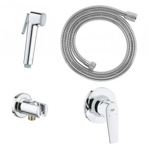 Комплект для гигиенического душа Grohe BauFlow со встраиваемым смесителем и шлангом хром 29328000