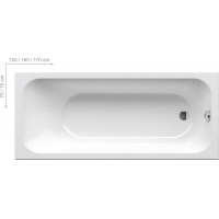 Ванна акриловая RAVAK CHROME 150х70 см белая C721000000