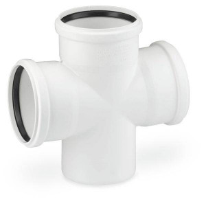 Крестовина одноплоскостная REHAU RAUPIANO Plus 87° 90 мм Max Flow 11237141001 Крестовина одноплоскостная REHAU RAUPIANO Plus 87° 90 мм Max Flow 11237141001
