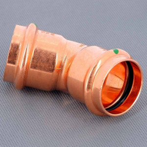 Угол пресс 45° Viega Profipress 42 мм медь 292386 Угол пресс 45° Viega Profipress 42 мм медь 292386