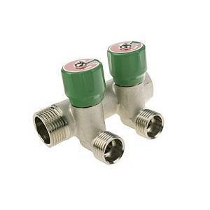 Коллектор модульный ELSEN 3/4 2 контура 1/2 HP ПУ вентили 90° TIN латунь EMW03.02T Коллектор модульный ELSEN 3/4 2 контура 1/2 HP ПУ вентили 90° TIN латунь EMW03.02T