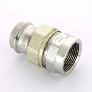Муфта разъемная Viega Sanpress Inox 35х1 1/4 пресс-В с плоским уплотнением 437541 Муфта разъемная Viega Sanpress Inox 35х1 1/4 пресс-В с плоским уплотнением 437541