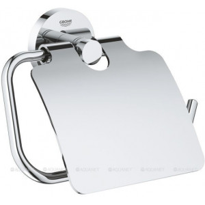 Держатель для туалетной бумаги с крышкой GROHE Essentials хром 40367001 Держатель для туалетной бумаги с крышкой GROHE Essentials хром 40367001