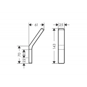 Крючок AXOR Universal 42801340 Крючок AXOR Universal 42801340