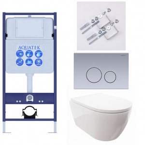 Комплект инсталляции 4 в 1 Aquatek Поларис (рама Standard, унитаз AQ0700-00, сиденье soft-close, панель KDI-0000036) ПОЛАРИС-036 Комплект инсталляции 4 в 1 Aquatek Поларис (рама Standard, унитаз AQ0700-00, сиденье soft-close, панель KDI-0000036) ПОЛАРИС-036