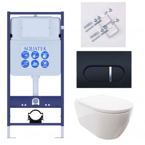 Комплект инсталляции 4 в 1 Aquatek Поларис (рама Standard, унитаз AQ0700-00, сиденье soft-close, панель KDI-0000045) ПОЛАРИС-045 Комплект инсталляции 4 в 1 Aquatek Поларис (рама Standard, унитаз AQ0700-00, сиденье soft-close, панель KDI-0000045) ПОЛАРИС-045