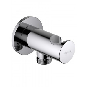 Шланговое подсоединение с держателем Aquanet AQ2464CR хром AQ2464CR