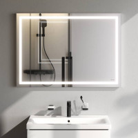 Зеркало настенное AM.PM Gem с LED-подсветкой по периметру 100 см M91AMOX1001WG