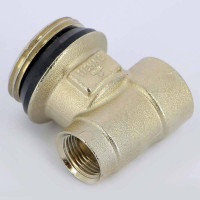 Концевик для коллектора Tiemme никелированный 1/2x1x3/8 ВНВ 1950003