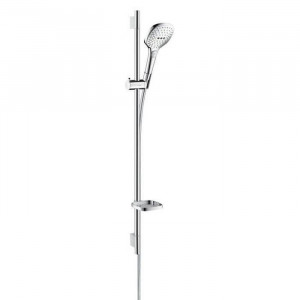 Душевой гарнитур Hansgrohe Raindance Select E 120 3jet со штангой 900 мм и шлангом 1600 мм хром/белый 26621400 Душевой гарнитур Hansgrohe Raindance Select E 120 3jet со штангой 900 мм и шлангом 1600 мм хром/белый 26621400