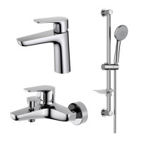 Набор смесителей AQUATEK БЕТТА Set 3 в 1 (AQ1110CR+AQ1140CR+AQ2013CR) хром AQ1130CR