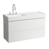 Тумба с раковиной Laufen Kartell 118х45х60 см 2 ящика полка справа белый матовый 8.1333.2.000.108.1/4.0764.8.033.640.1