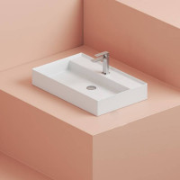 Раковина накладная Artceram Scalino 75х48 см без перелива белый SCL008 01 00