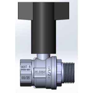 Кран шаровой ELSEN Strong 1/2 НВ ручка из полимера EVS1501T Кран шаровой ELSEN Strong 1/2 НВ ручка из полимера EVS1501T
