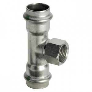 Тройник Viega Sanpress Inox нержавеющая сталь 28х3/4х28 мм 437206 Тройник Viega Sanpress Inox нержавеющая сталь 28х3/4х28 мм 437206