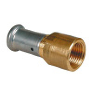 Муфта пресс Henco с внутренней резьбой латунь 16 x 1/2 18P-1604 Муфта пресс Henco с внутренней резьбой латунь 16 x 1/2 18P-1604