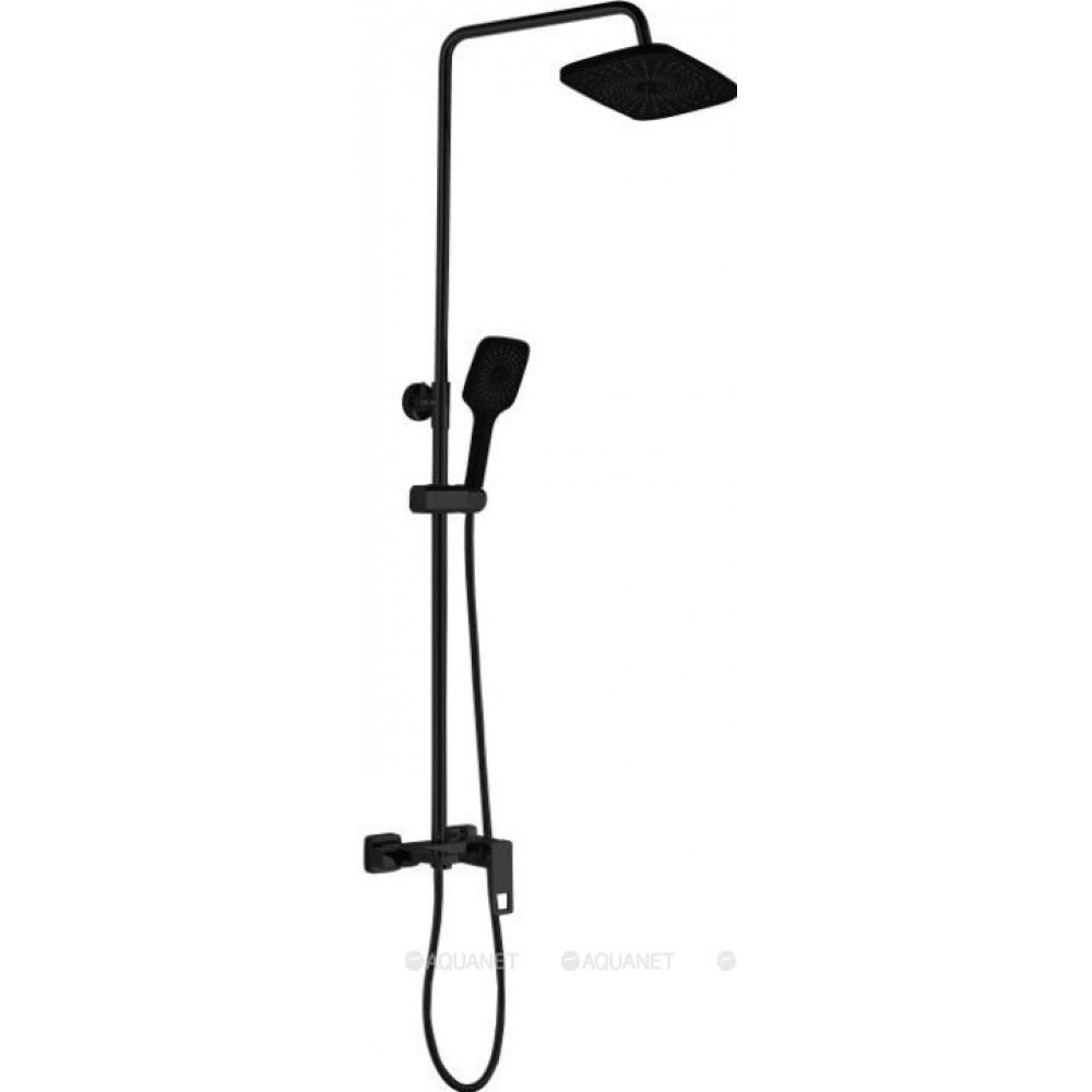 Душевая система Haiba HB24615-7 с изливом и тропическим душем черный HB24615-7