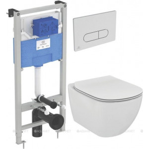 Комплект инсталляция с унитазом Ideal Standard 4 в 1 R0309AA/T007901/T352701 P386801 Комплект инсталляция с унитазом Ideal Standard 4 в 1 R0309AA/T007901/T352701 P386801