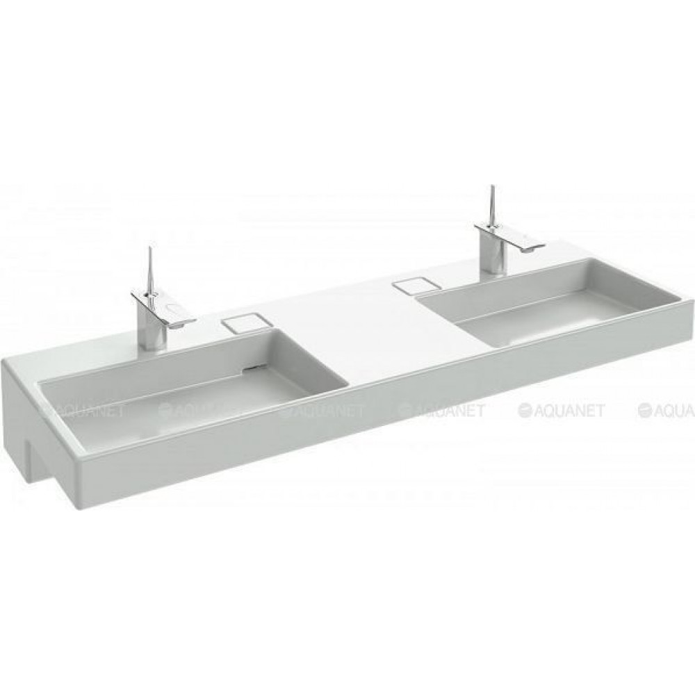 Раковина-столешница Jacob Delafon TERRACE двойная с LED-подсветкой 150х49 см белая EXA9112-00
