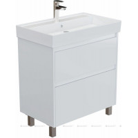 Тумба с раковиной Aquanet Nova Lite 2.0 75 напольная белый глянец 00348195