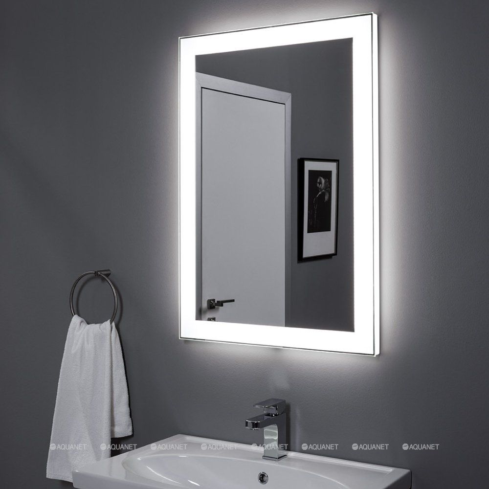 Зеркало Aquanet Алассио new 6085 с LED подсветкой и сенсором 600х850 мм 00249343