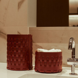 Корзина ADJ Bottega 20x12 см коньяк/бордо 1512.09/30