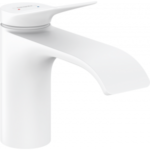 Смеситель для раковины hansgrohe Vivenis 80 мм без сливного гарнитура белый матовый 75012700 Смеситель для раковины hansgrohe Vivenis 80 мм без сливного гарнитура белый матовый 75012700