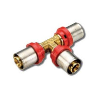 Тройник пресс-фитинг латунный Tiemme 16x26x16 1650351