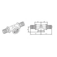 Тройник REHAU 25-Rp 1/2-25 мм с внутренней резьбой 12444821001